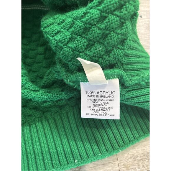 Blarney Castle Designs Sweater Vest Green Knit Ireland Logo Men's Large - Picture 7 of 8